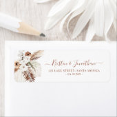 Boho Pampas Terracotta Return Address Label (Insitu)