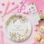 Boho Pampas Tropical Dried Blume Hochzeit Pappteller (Party)