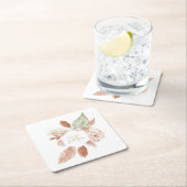 Boho Pampas Tropical Dried Blume Hochzeit Rechteckiger Pappuntersetzer (Vor Ort)