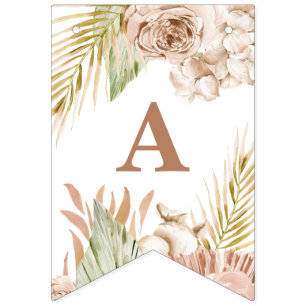 Boho Pampas Tropische Trockenblumen Wimpelkette