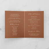 Boho Pampas und Florales gefaltetes Hochzeitsprogr Programm (Innenseite)