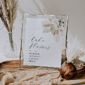 Boho Pampas und Grünpflanzen Cake-Aromen Zeichen Poster