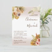 Boho Pampas Wedding Einladung (Stehend Vorderseite)