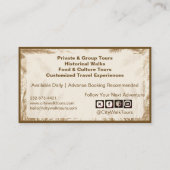 Boho Pampas Wilderness Earth Tone Tour Guide Beige Visitenkarte (Rückseite)