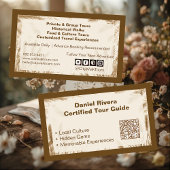 Boho Pampas Wilderness Earth Tone Tour Guide Beige Visitenkarte