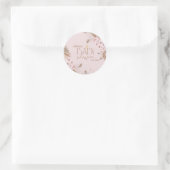 Boho-Pampasgras-Baby-Party Runder Aufkleber (Tasche)