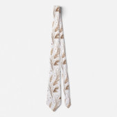 Boho-Pampasgras Beige Braun Sternenmuster (1) Krawatte (Vorderseite)