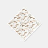 Boho-Pampasgras Beige Braun Sternenmuster (1) Serviette (Ecke)