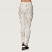 Boho-Pampasgras-Beige-Braun-Sternmuster (2) Leggings (Rückseite)