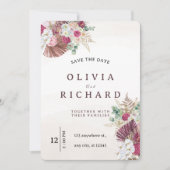 Boho-Pampasgras-Blumen-Hochzeit-Save-the-Date Save The Date (Vorderseite)