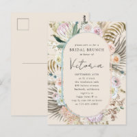 Boho-Pampasgras-Blumen-Hochzeitsbrunch-Einladung