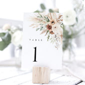 Boho-Pampasgras-Blumen-Hochzeitstisch-Nummern
