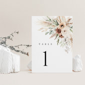 Boho-Pampasgras-Blumen-Hochzeitstisch-Nummern