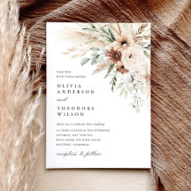 Boho-Pampasgras-Blumenhochzeit