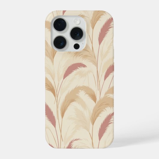 Boho-Pampasgras-Federn Ästhetische Botanik iPhone Hülle (Rückseite)