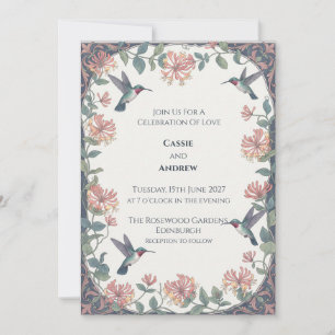 Boho-Pampasgras getrocknete Blumen-Hochzeitseinlad Einladung