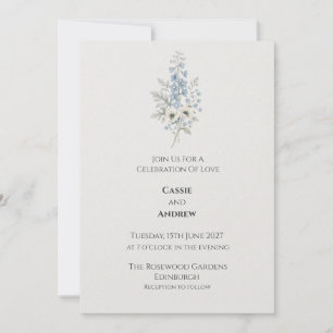 Boho-Pampasgras getrocknete Blumen-Hochzeitseinlad Einladung