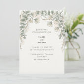 Boho-Pampasgras getrocknete Blumen-Hochzeitseinlad Einladung (Stehend Vorderseite)