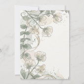 Boho-Pampasgras getrocknete Blumen-Hochzeitseinlad Einladung (Rückseite)