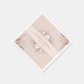 Boho-Pampasgras-Hochzeit Serviette (Ecke)
