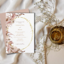 Boho-Pampasgras-Hochzeitseinladung