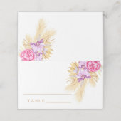 Boho-Pampasgras - Hochzeitsplatzkarten Platzkarte (Außenseite Aufgefaltet)