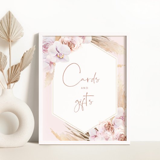 Boho-Pampasgras Karten und Geschenke Poster
