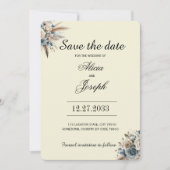 Boho-Pampasgras Save-the-Date-Karte Save The Date (Vorderseite)