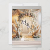 Boho Pampass Floral Wedding Einladung |Bearbeitbar (Vorderseite)