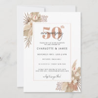 Boho Pampass Grass 50. Hochzeitstag