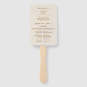 Boho Pampass Grass Floral Wedding Fächer (Rückseite)