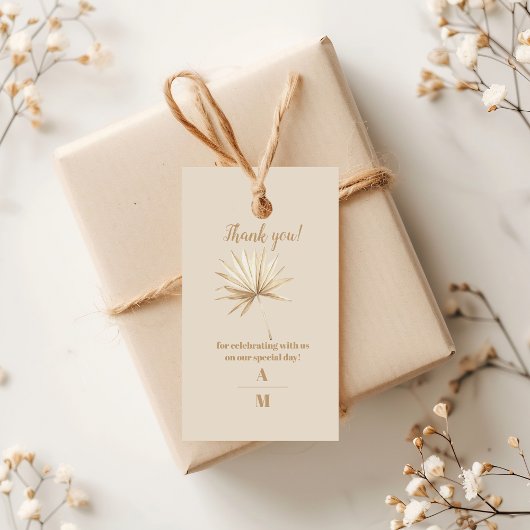 Boho Pampass Grass Floral Wedding Geschenkanhänger