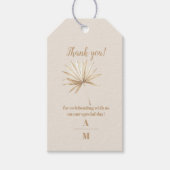 Boho Pampass Grass Floral Wedding Geschenkanhänger (Vorderseite)