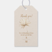 Boho Pampass Grass Floral Wedding Geschenkanhänger (Rückseite)