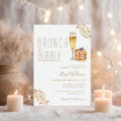 Boho Pancake Brunch und Bubbly Brautparty Einladung