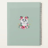 Boho Panda Bear Baby Showplaner Blume Planer (Rückseite)