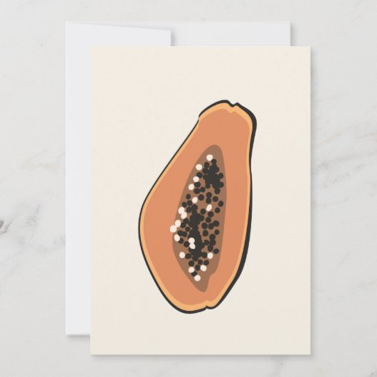 Boho Papaya Fruit Illustration Summer Print (Vorderseite)
