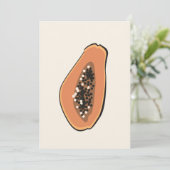 Boho Papaya Fruit Illustration Summer Print (Stehend Vorderseite)