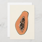 Boho Papaya Fruit Illustration Summer Print (Vorne/Hinten)
