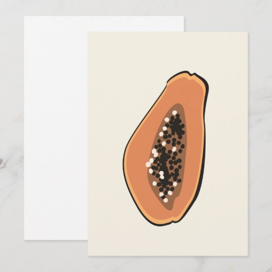 Boho Papaya Fruit Illustration Summer Print (Vorne/Hinten)
