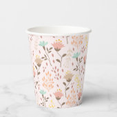Boho Paper Cups, Boho Botanische Blume Pappbecher (Rückseite)