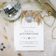 Boho Papmas Grass Disco Ball Jegliches Alter Gebur