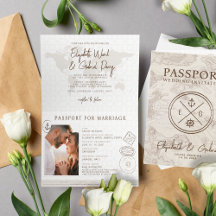 Boho Passport Reiseziel Kreuzfahrt Hochzeit