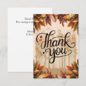 Boho Pastel Autumn Fall Dankeskarte (Vorne/Hinten)