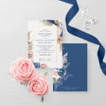 Boho pastel blue & blush chic floral Wedding Folieneinladung<br><div class="desc">Elegant subtle boho floral elements with elegant romantic classic Typography with fully customizable Text. Elegant soft pastel blue and cream-colored decor for a beautiful Summer - or Spring - Wedding. Floral Elements are Pampas Grass, cream blush-colored, pastel blue Flowers, and Orchids. Great to combine for elegant, luxury romantic themes, boho...</div>