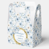 Boho Pastel Blue Gold Gastgeschenk Hochzeit Box Geschenkschachtel (Geöffnet)