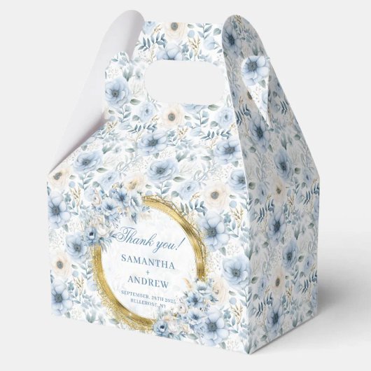 Boho Pastel Blue Gold Gastgeschenk Hochzeit Box Geschenkschachtel