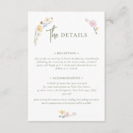 Boho Pastel Blume Elegante Kalligraphie Wedding E Begleitkarte