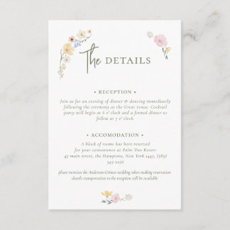 Boho Pastel Blume Elegante Kalligraphie Wedding E Begleitkarte