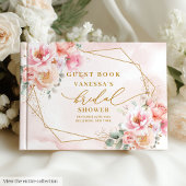 Boho Pastel Blush Gold Rose Brautparty Gästebuch
